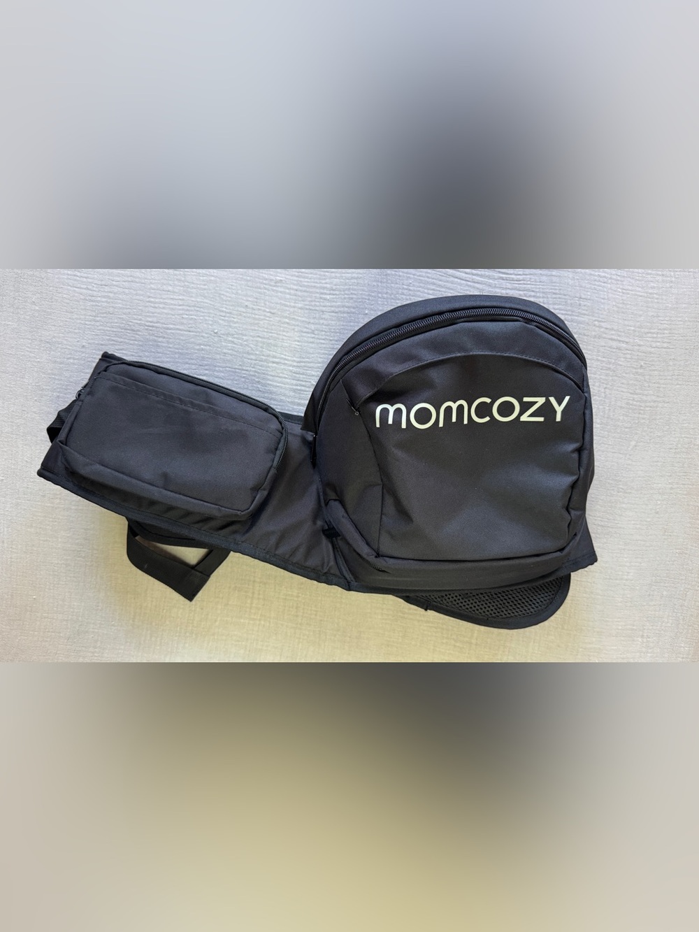Momcozy Black Velcro Baby Hip Seat - Large
